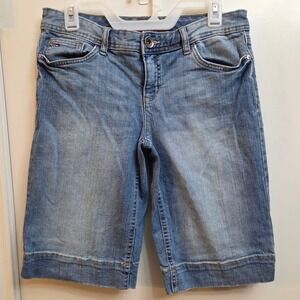 Tommy Hilfiger Womens Denim Bermuda Shorts Blue Medium Wash Stretch Size 6